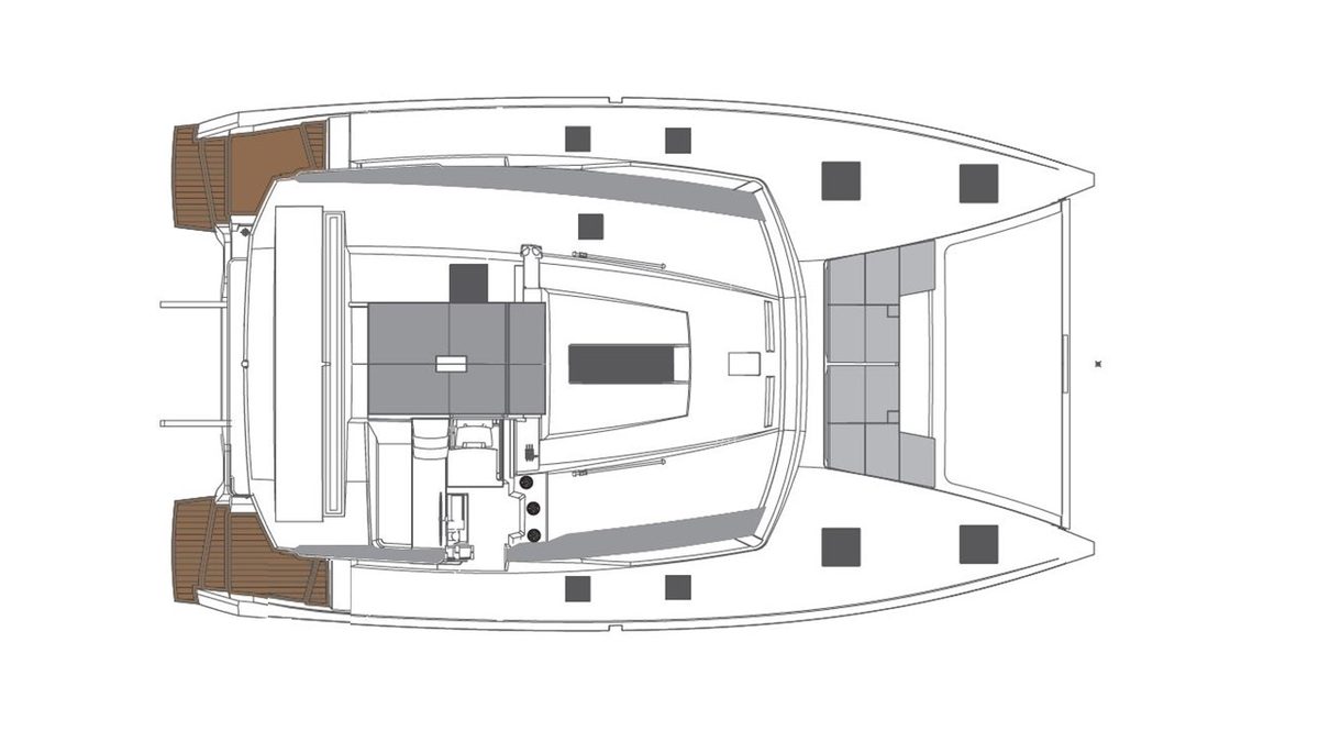 The fly deck, above the cockpit